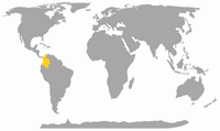 Location of Colombia compared to the world
